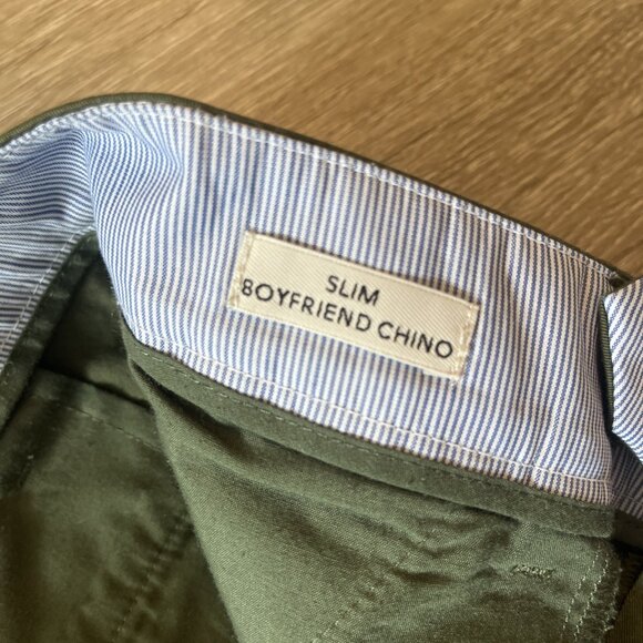 J Crew womens 29 Petite green slim boyfriend chino straight ankle Dress pants - Picture 3 of 4